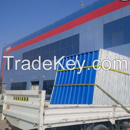 Corrugated Sheet Hoarding Fence Steel qatar oman bahrain dana steel