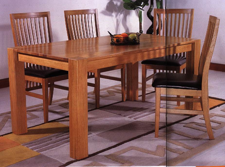 Solid oak table and chairs