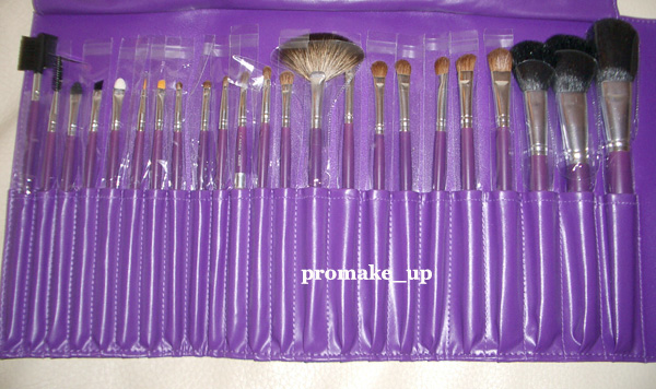 23 pcs Beauty Cosmetic Make up Brushes Set w Leather Like Case