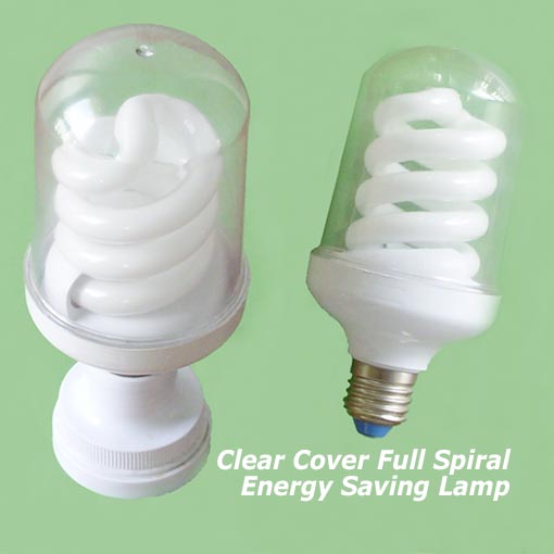Clear Cover Full Spiral Energy Saving Lamp