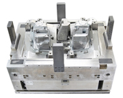 Injection mold, plastics parts