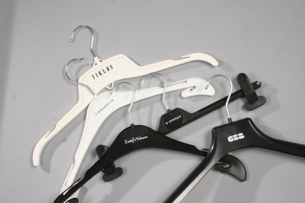 Plastic hangers for clothes
