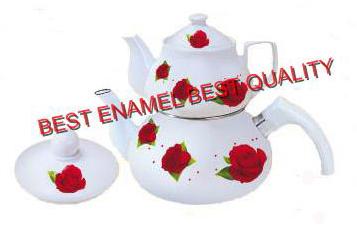 enamel porcelain teapot (emaye porselen caydanlik)