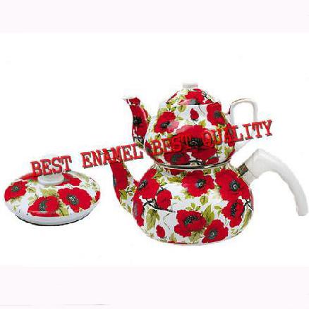 porcelain enamel teapot (porselen emaye caydanlik)