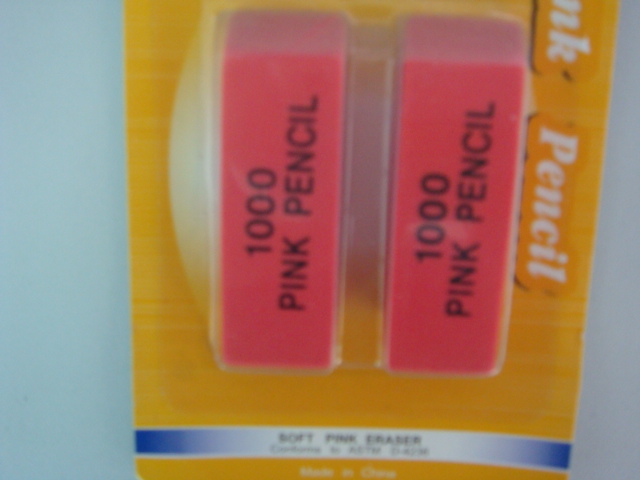 pink pencil eraser