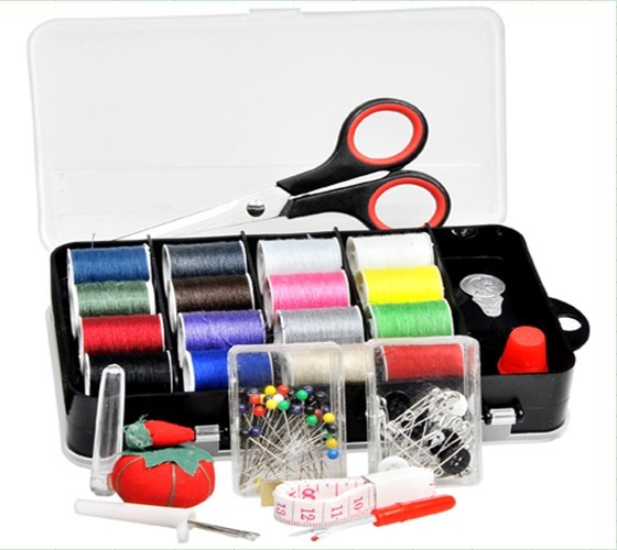 Double opened PP storage sewing kit box