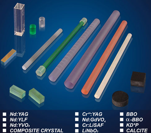 Laser Crystals - Nd:YVO4, Nd:YAG