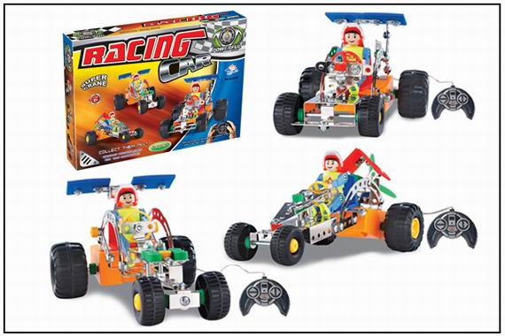 wire control toy cars, child self-assembt metal toy models