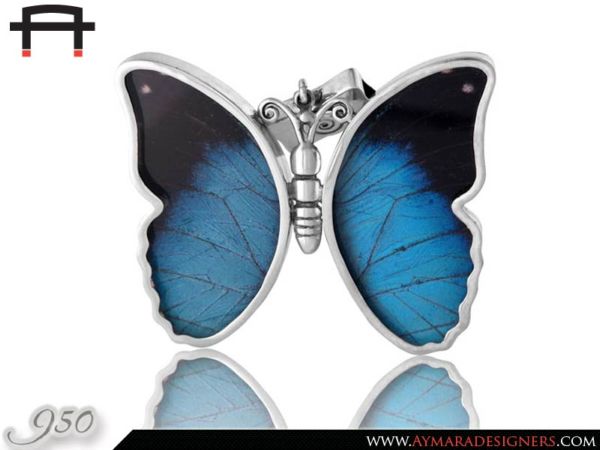 Butterfly Pendant: Aymara Designers 950 Sterling Silver