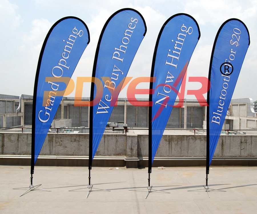 teardrop banner, advertising banner