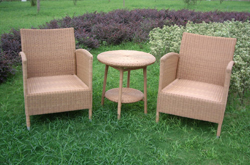 rattan chair and tea table