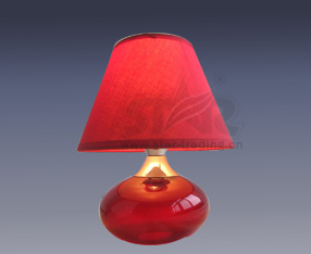 Table lamp with glass body
