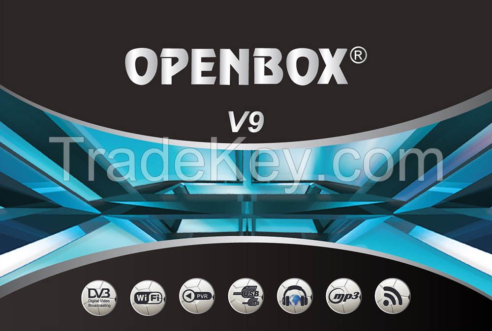 Genuine OPENBOX V9 DVB-S2 HD Satellite Receiver Support 2xUSB CCCAMD NEWCAMD Weather Forecast Miracast USB Wifi Set Top Box IPTV Box