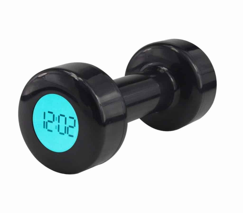 dumbbell unique alarm clock gizmo