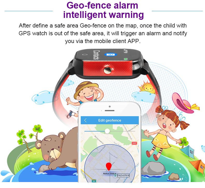 Waterproof Smart Fashionable Elegant Kids Gps Watch