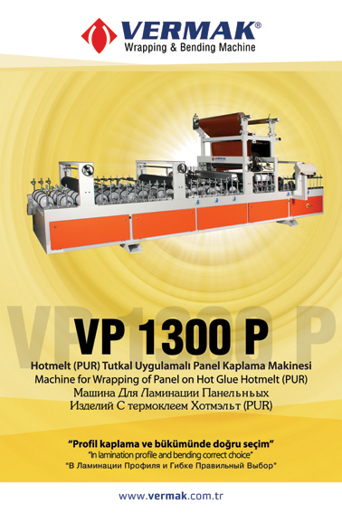 MACHINE FOR WRAPPING OF PROFILES ON HOT POLYURETHANE GLUE (PUR)