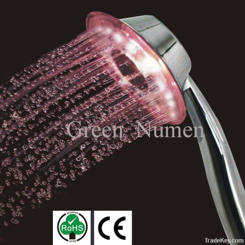 multiple color led shower head