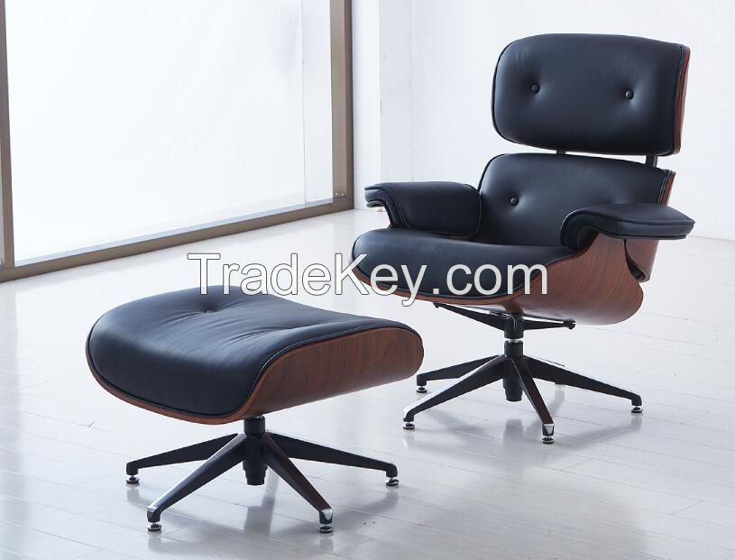 Modern Furniture Design Genuine Leather Emes Lounge Chair Pony Skin Lounge Chair With Ottoman Charles Lounge chair