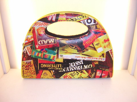 Hand bag 100% pvc with assorted prints