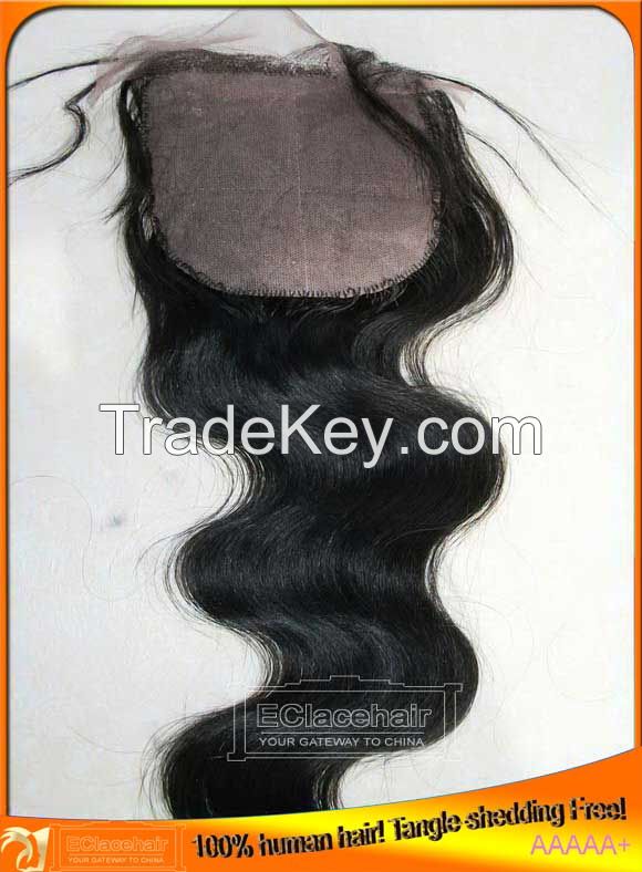 Indian Brazilian Virgin Human Hair Silk Base Lace Top Closures in stock, Factory Price Supplier