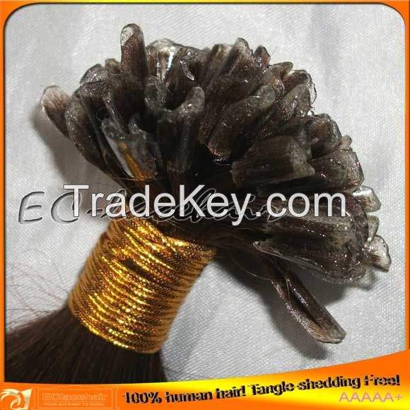 Wholesale Virgin Indian Brazilian Human Hair Pre-tipped Extensions, Factory Price