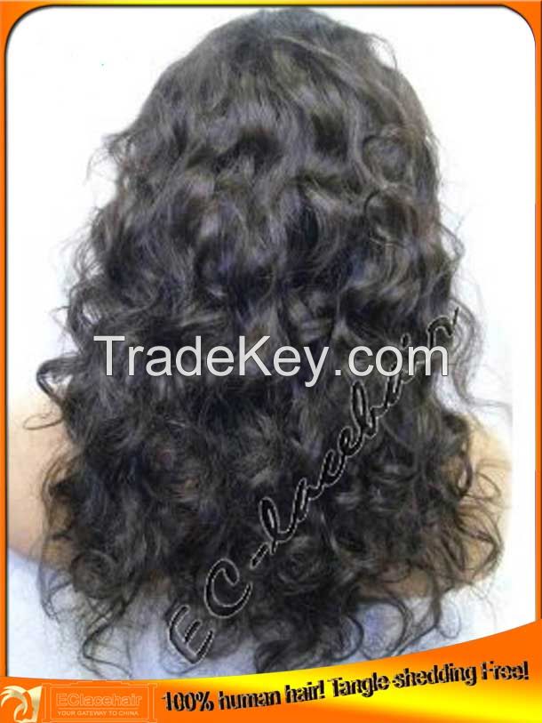 virgin human hair lace front wig