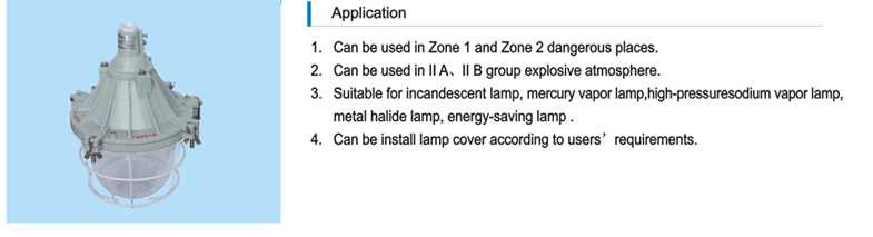 Increased safety type explosion-proof lamps