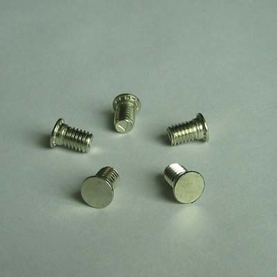 F knurled toothed head/stainless machine screew