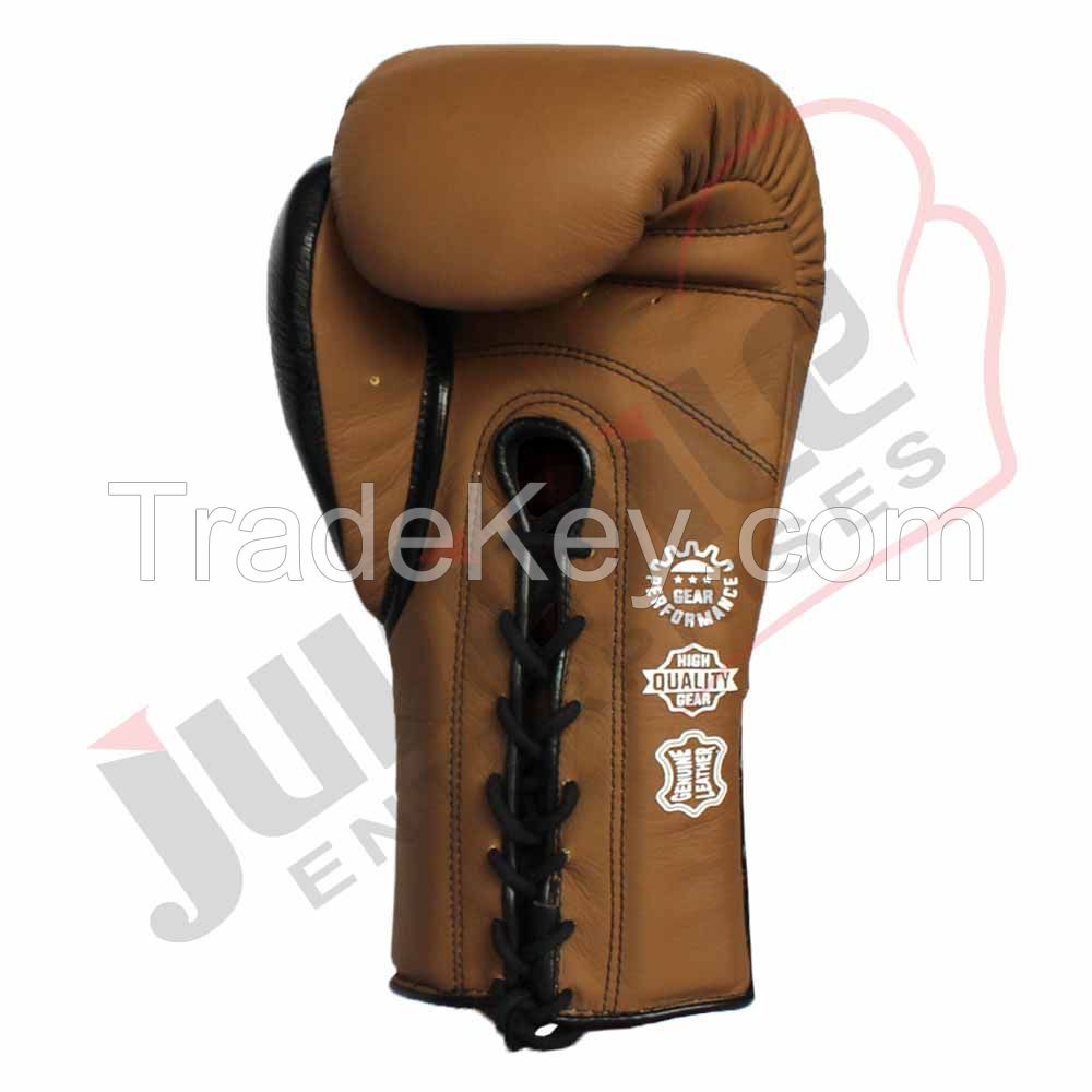 Super Laces Sparring Glove Professional Real Leather Boxing Glove