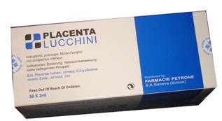 Swiss Geneva Lucchini Human Placenta Extract