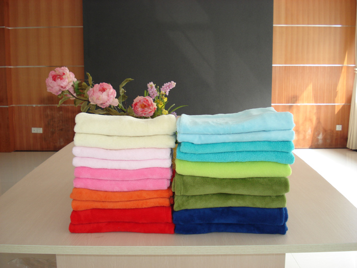 Solid color micro fleece blanket