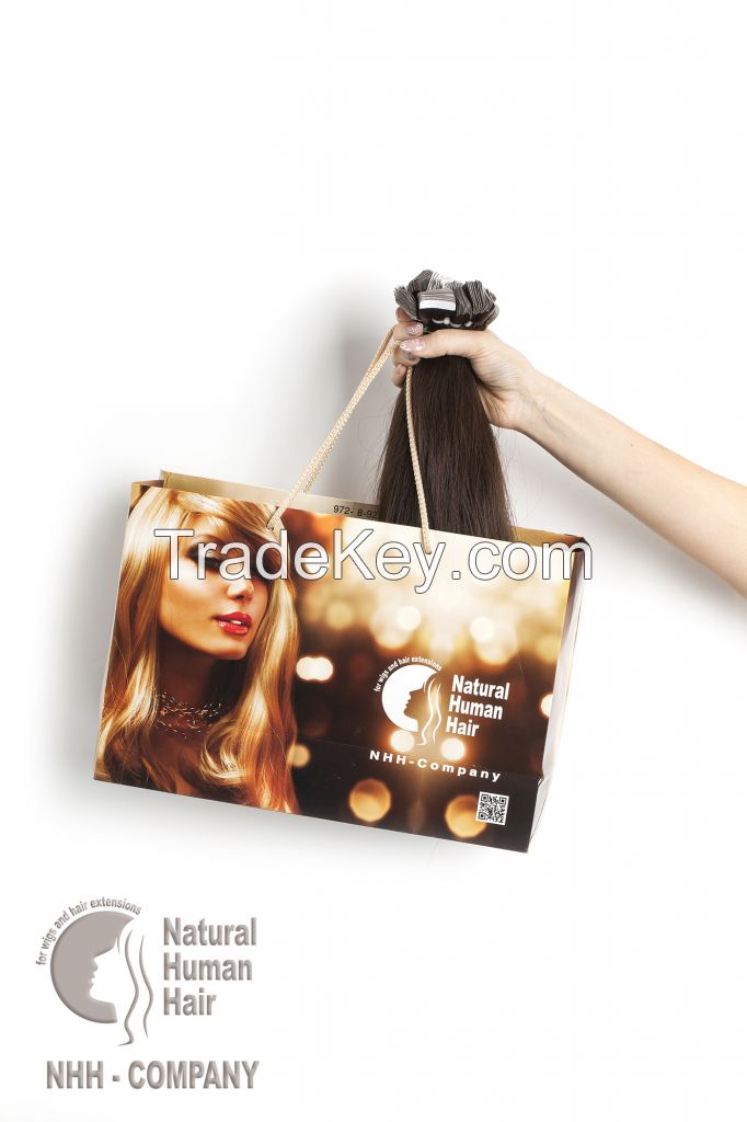 Uzbek 100% natural straight tape hair extension