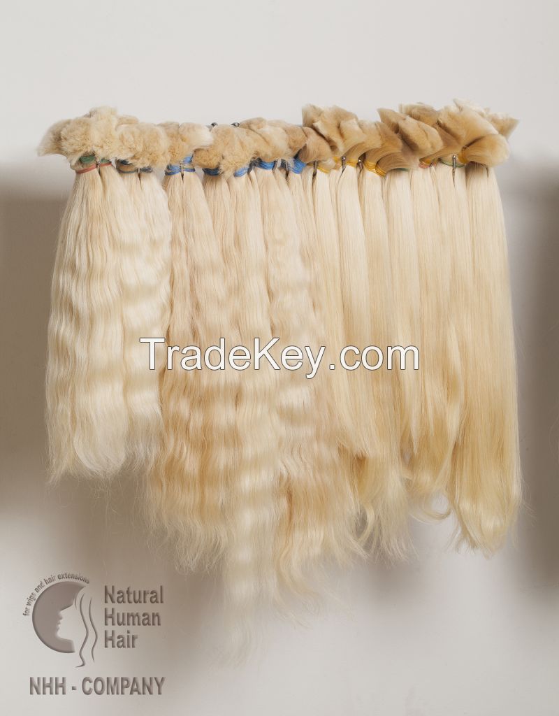 Uzbek colored natural bulk hair
