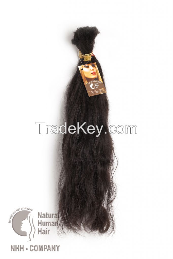 Uzbek 100% natural wavy/curly bulk hair