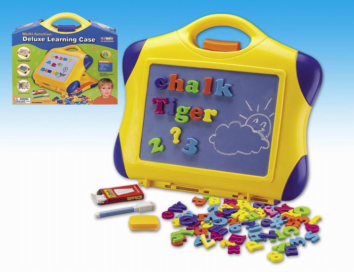 drawing board with magnetic letters