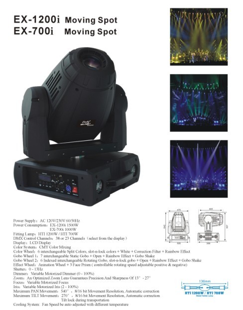 EX-1200i/EX-700i Moving Head Spot (EX-1200i/EX-700i)