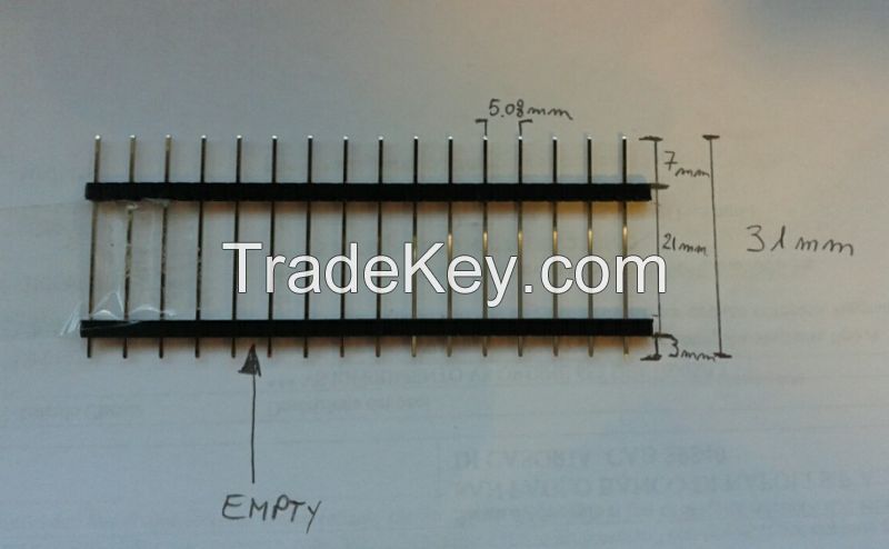 5.08mm Single Row Double Plastic Straight Type Pin Header