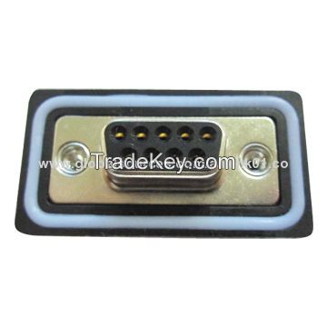 D-sub Connector for Waterproof, with 44 Pins IP67 PCB Panel Mount, Female Type