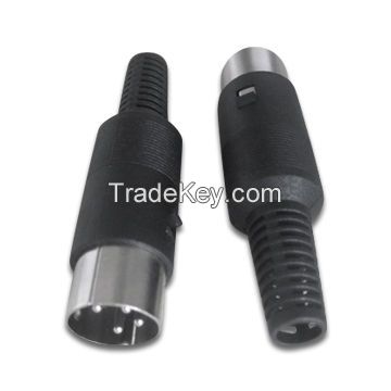 DIN Connector with 4 Pins, Male Type, Suitable for Wiring Cable Assembly