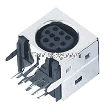 Mini DIN Connector, 3-8 Pins Application PCB, 5,000 Times Lifespan