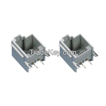 RJ45 Side Entry PCB Jacks, PCB-made Modular, -40 to 80 C Storage Temperature