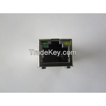 RJ45 connector 8P8C SMT VERSION WITH SHIELD&LED WITH 10/1000 ETHERNET