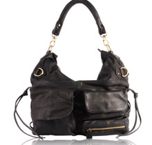 Large leather handbag New York style