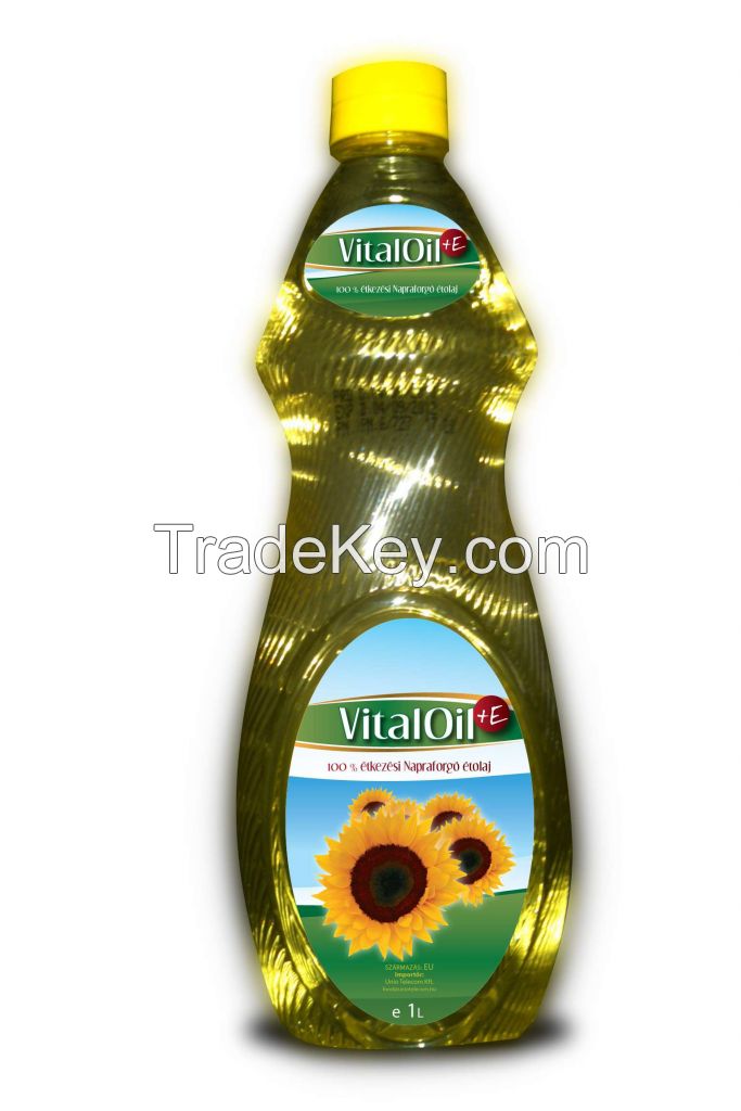 Refined bottled cooking sunflower oil