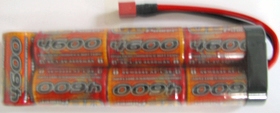 Sub-C 8.4V rechargeable Ni-MH battery with 4600mAh capacity