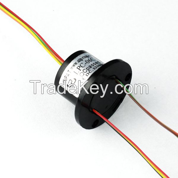 Capsule slip ring 6 circuits low electrical noise