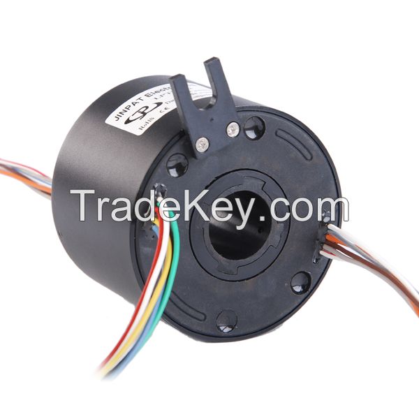 through bore slip ring with 38.1mm 2A/5A/10A per circuit or higher 380VAC/DC or high