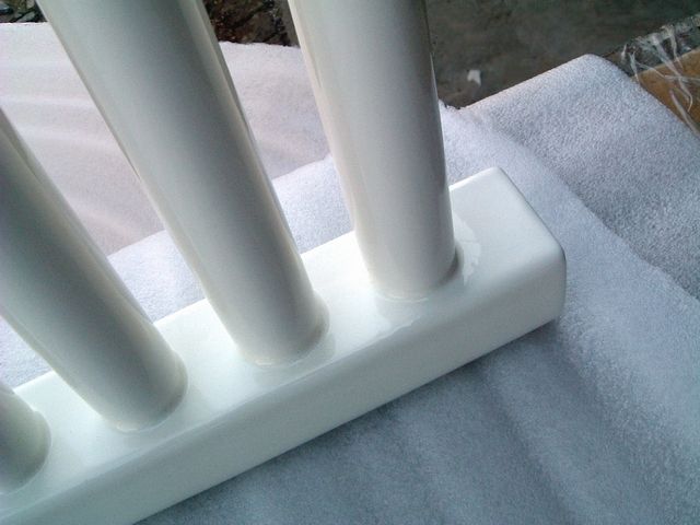 straight and curved ladder towel rails
