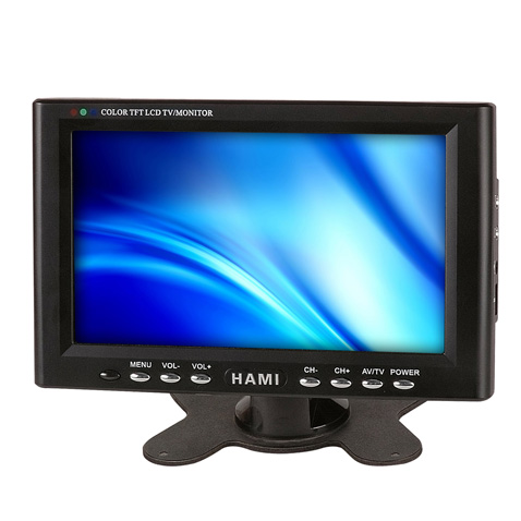 7-Inch LCD Monitor with AV Input for CCTV Display and Built-in TV Tune