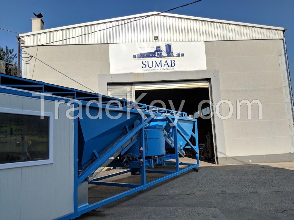 EASY TO TRANSPORT! SUMAB K-60 (60m3/h) Mobile concrete plant